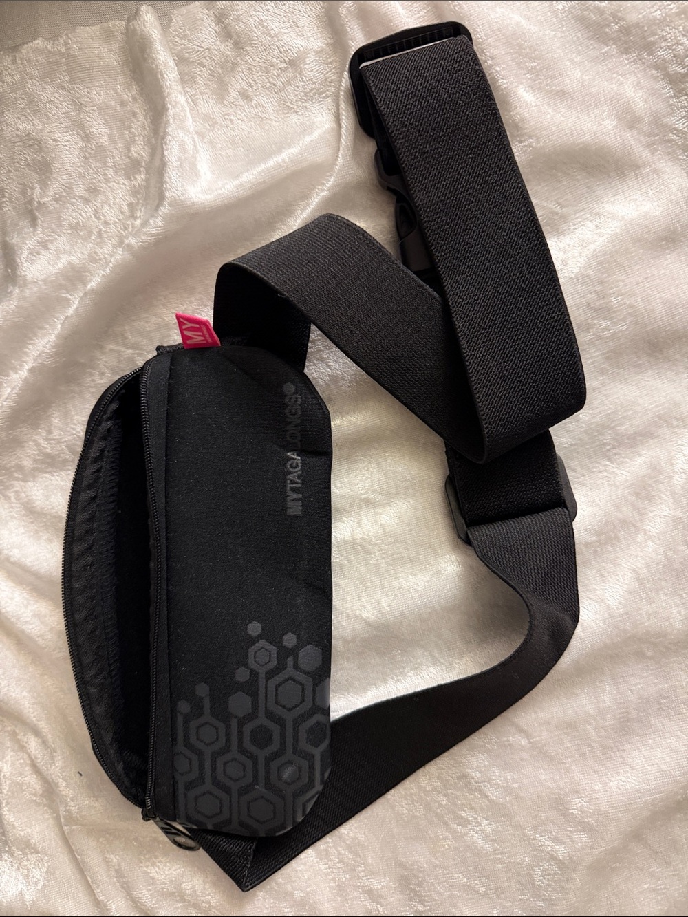 Black Waist Pack with Hex Accent - Mytagalongs